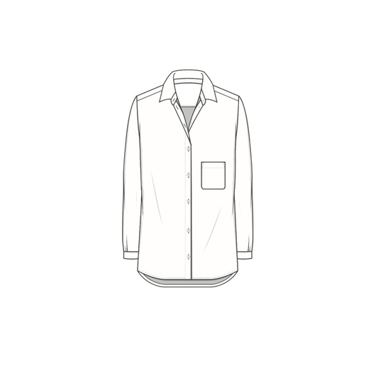 Klassisk svart linneskjorta