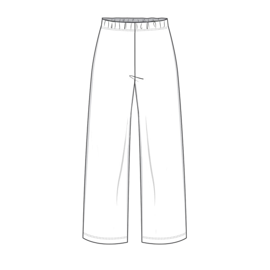 Långa vida byxor i bambu - Black