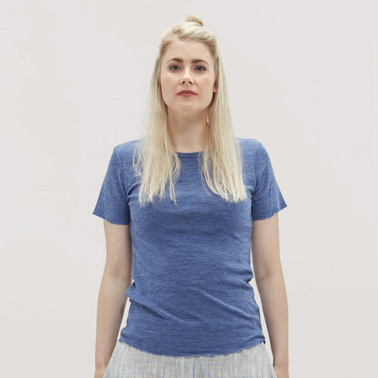 4001 T-shirt - figurnära med rund hals