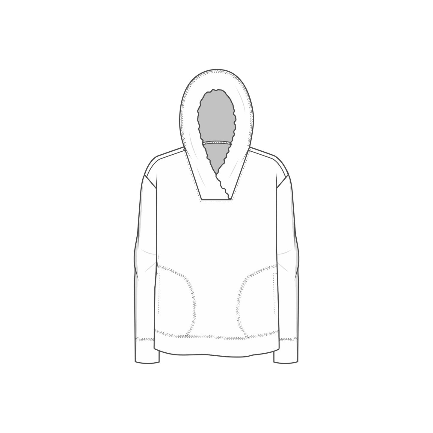 4061 - Hoodie med fickor