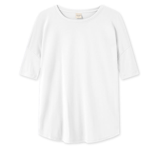 Löst sittande t-shirt i 100% bomull - White