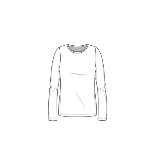 Långärmad T-shirt i bambulyocell - Charcoal