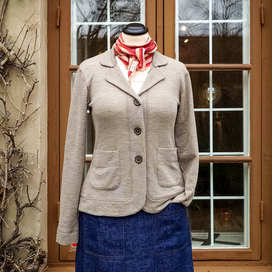 by basics kofta/kavaj i merinoull - Elephant Melange