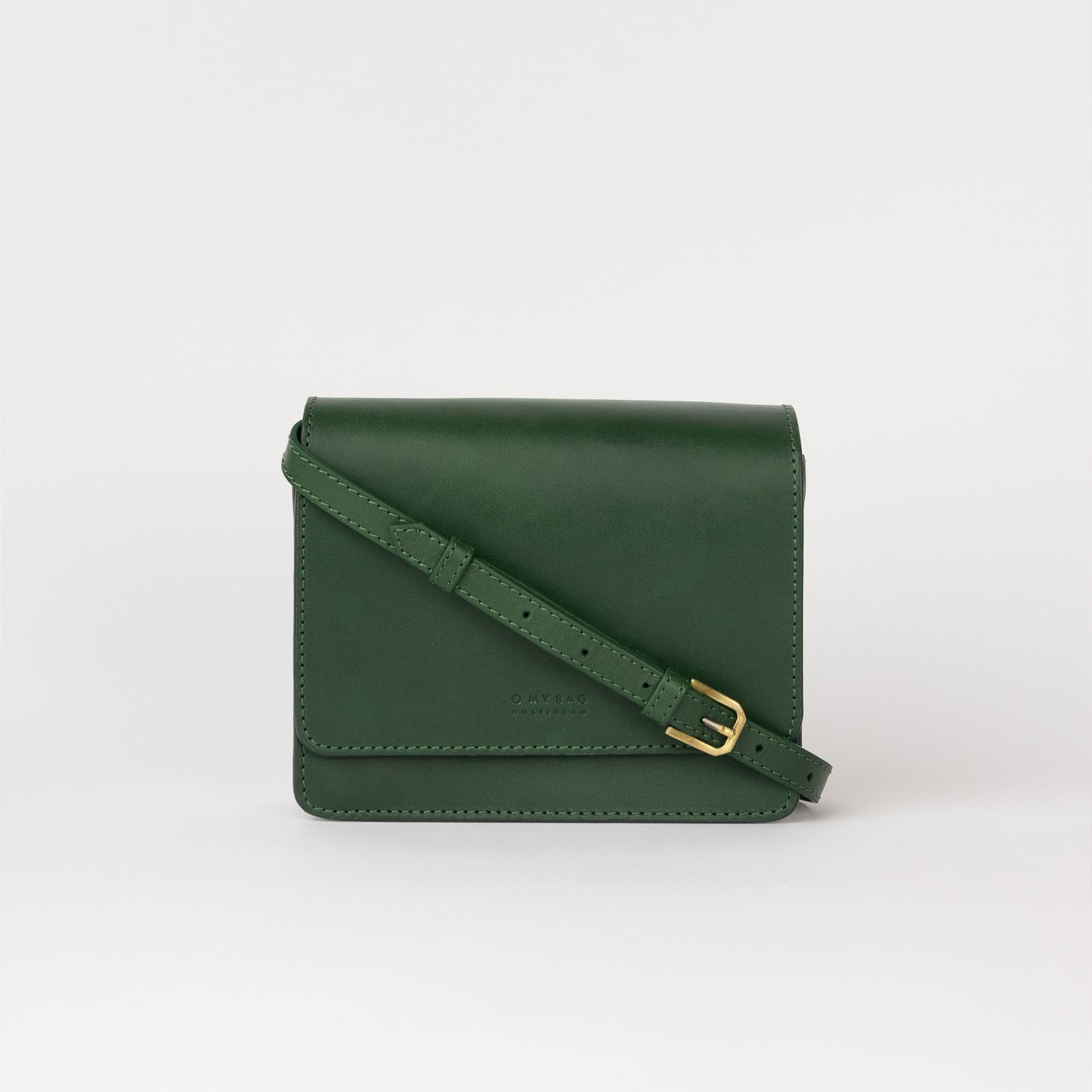 O My Bag AUDREY Mini PINE GREEN - handväska i äkta läder