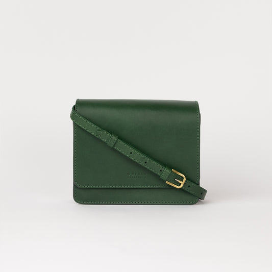 O My Bag AUDREY Mini PINE GREEN - handväska i äkta läder