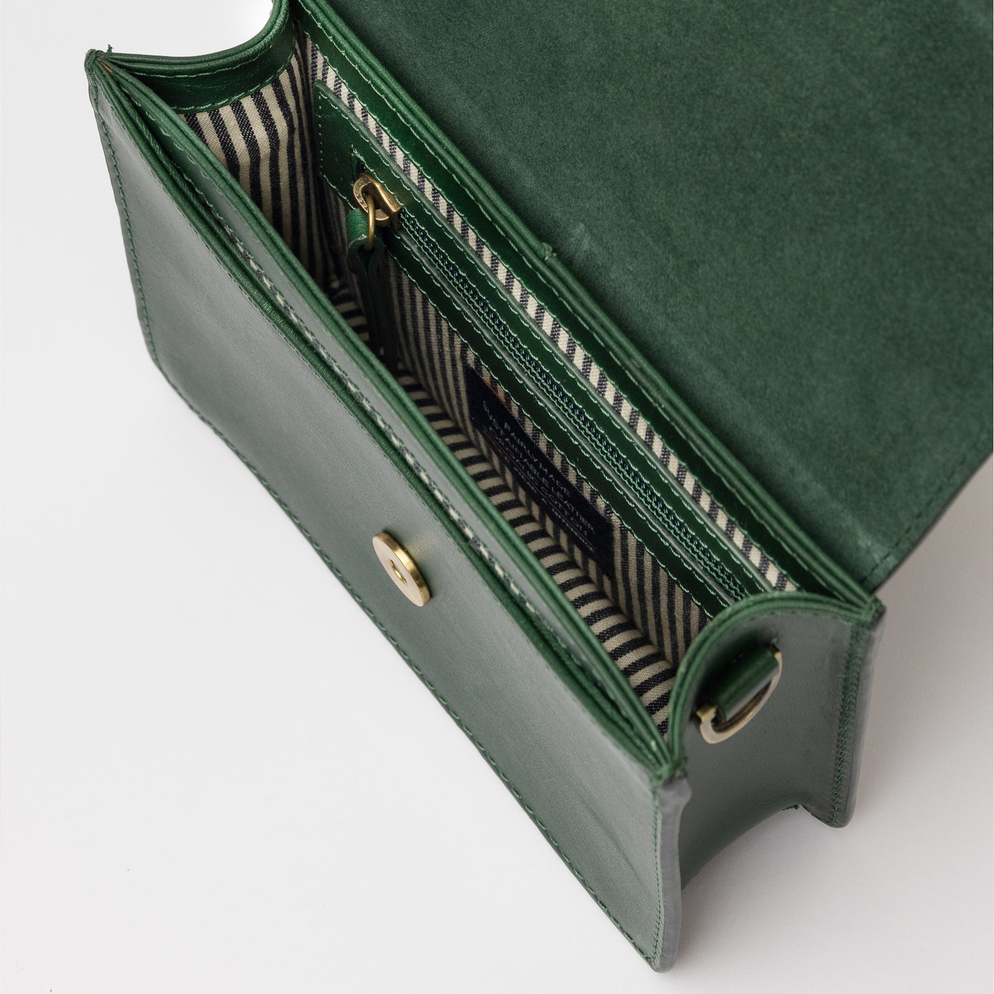 O My Bag AUDREY Mini PINE GREEN - handväska i äkta läder