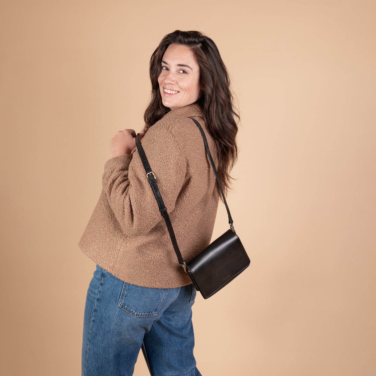 O My Bag AUDREY Mini BLACK - väska i äkta läder