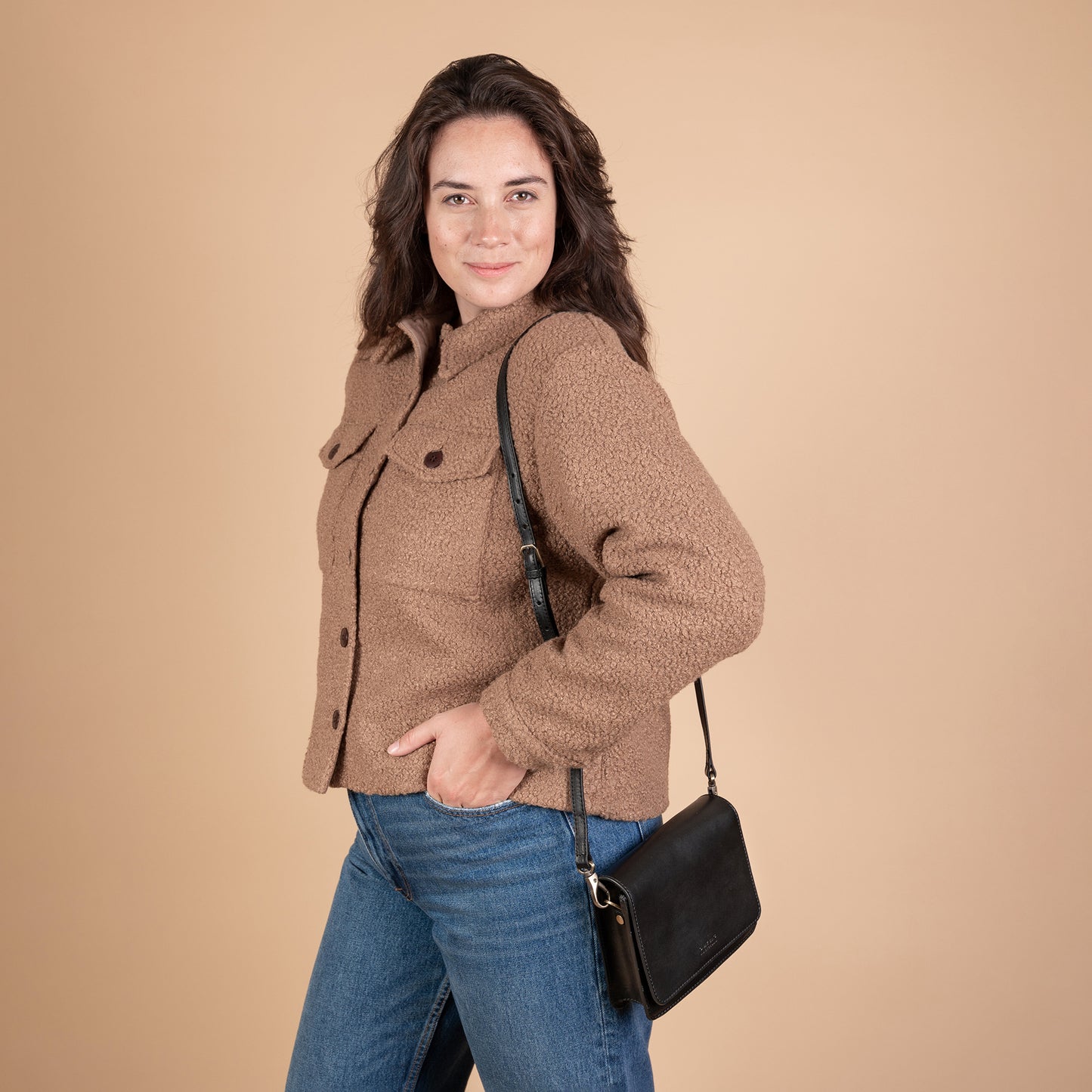 O My Bag AUDREY Mini BLACK - väska i äkta läder