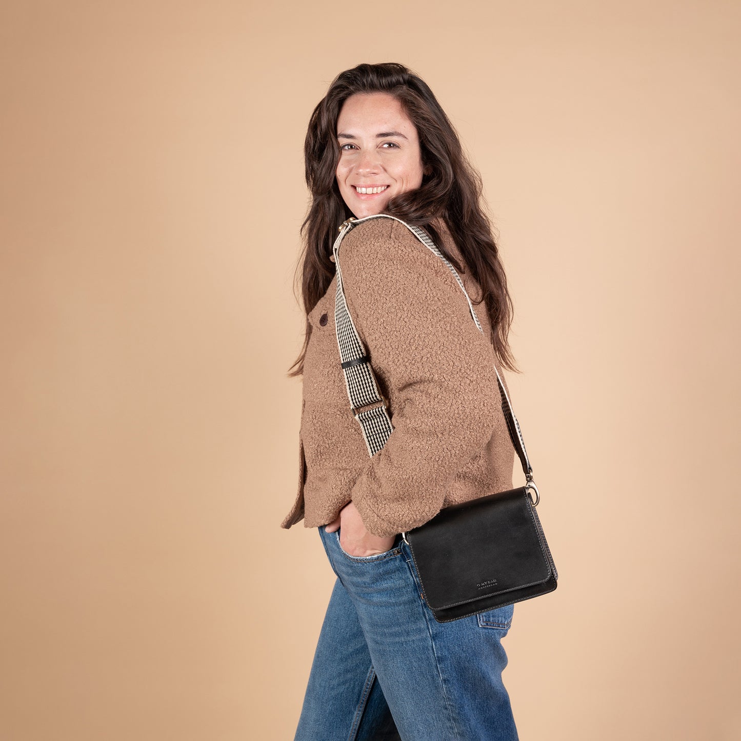 O My Bag AUDREY Mini BLACK - väska i äkta läder