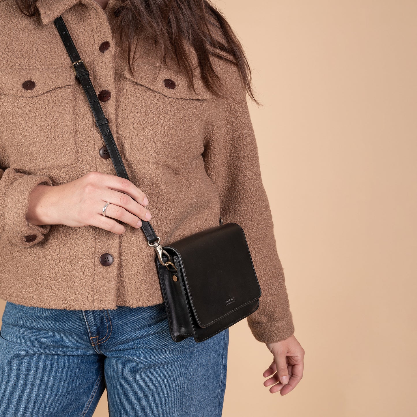 O My Bag AUDREY Mini BLACK - väska i äkta läder