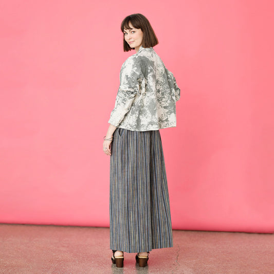 McVERDI vida byxor BETTINA - Blue Stripe