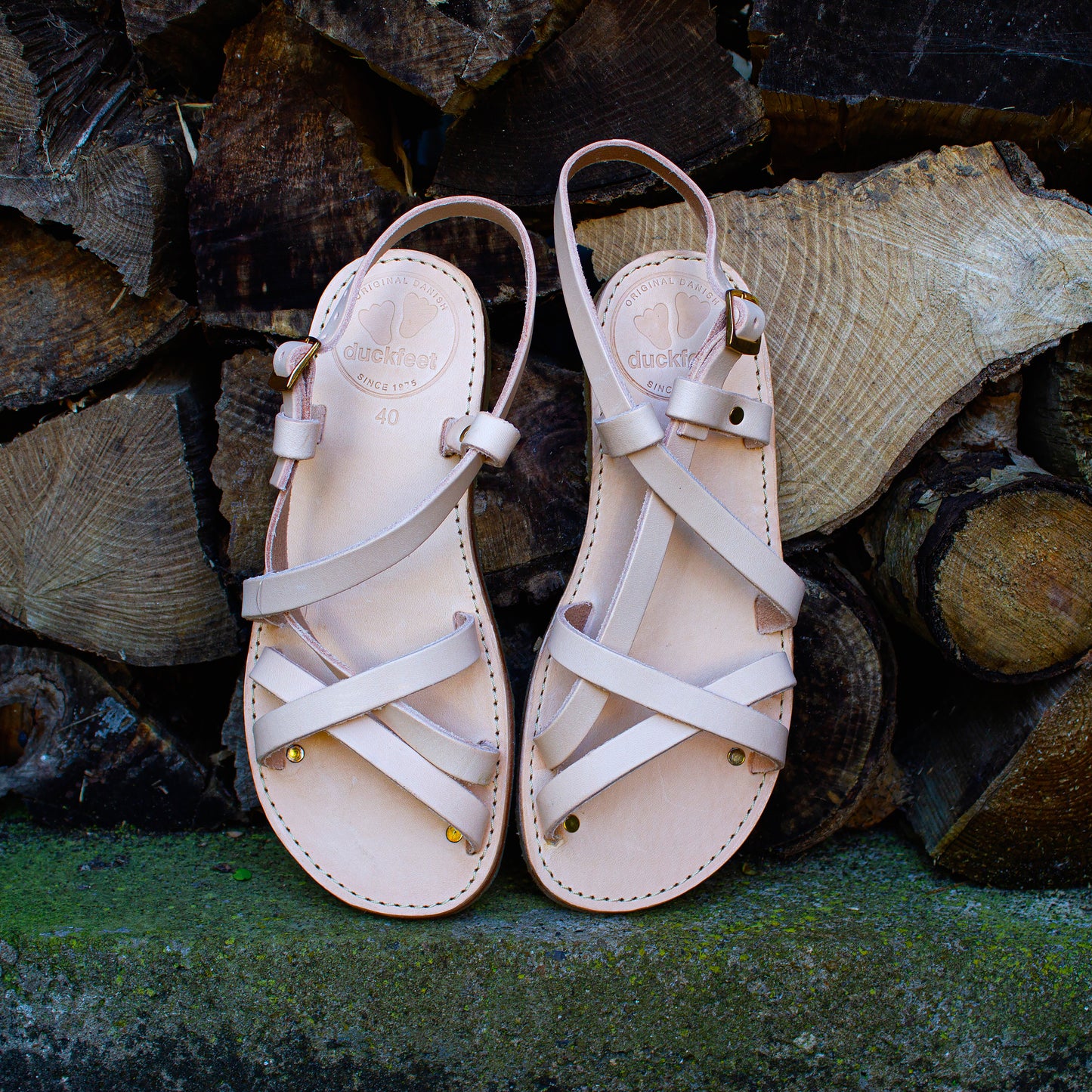 Duckfeet BORNHOLM unisex remsandal - Cream