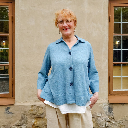 Swagger i merinoull - Arctic Blue