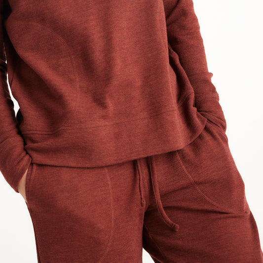 by basics hellånga ullbyxor med fickor - Rosewood