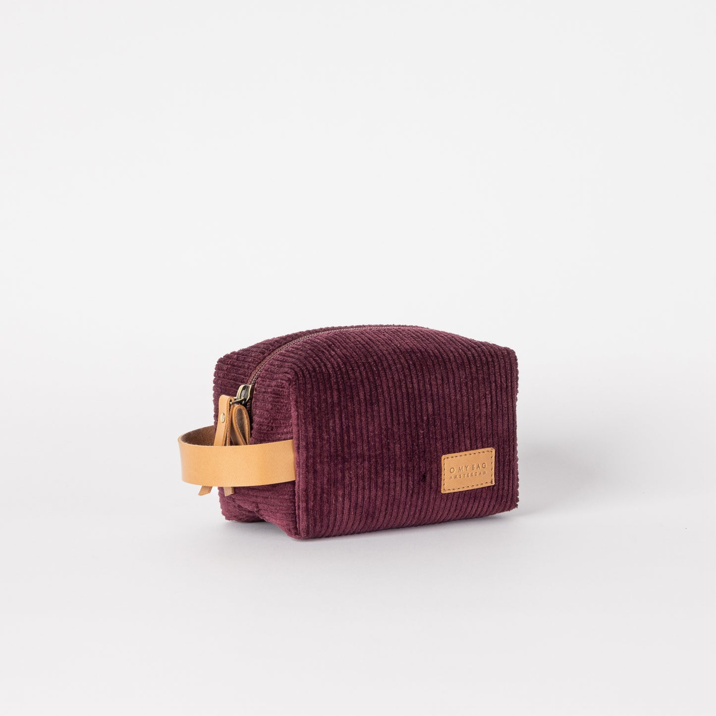 O My Bag TED necessär Liten - Burgundy Corduroy