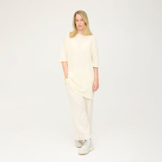 Ullklänning med kort ärm - by basics merino bubble wool