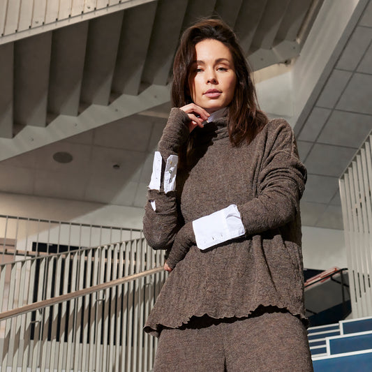 Polotröja - by basics merino bubble wool