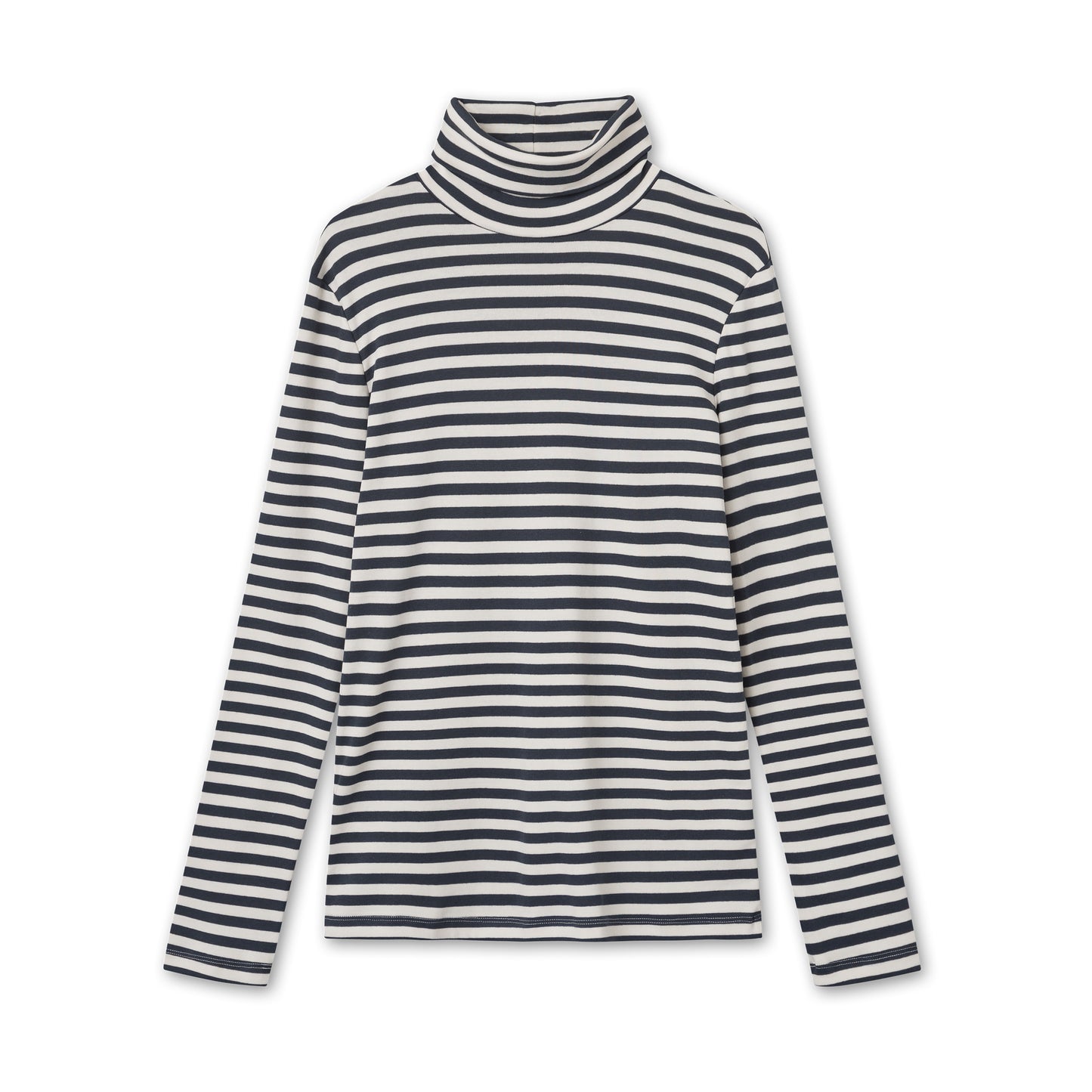 Randig polo i 100% bomull - Raw White & Charcoal