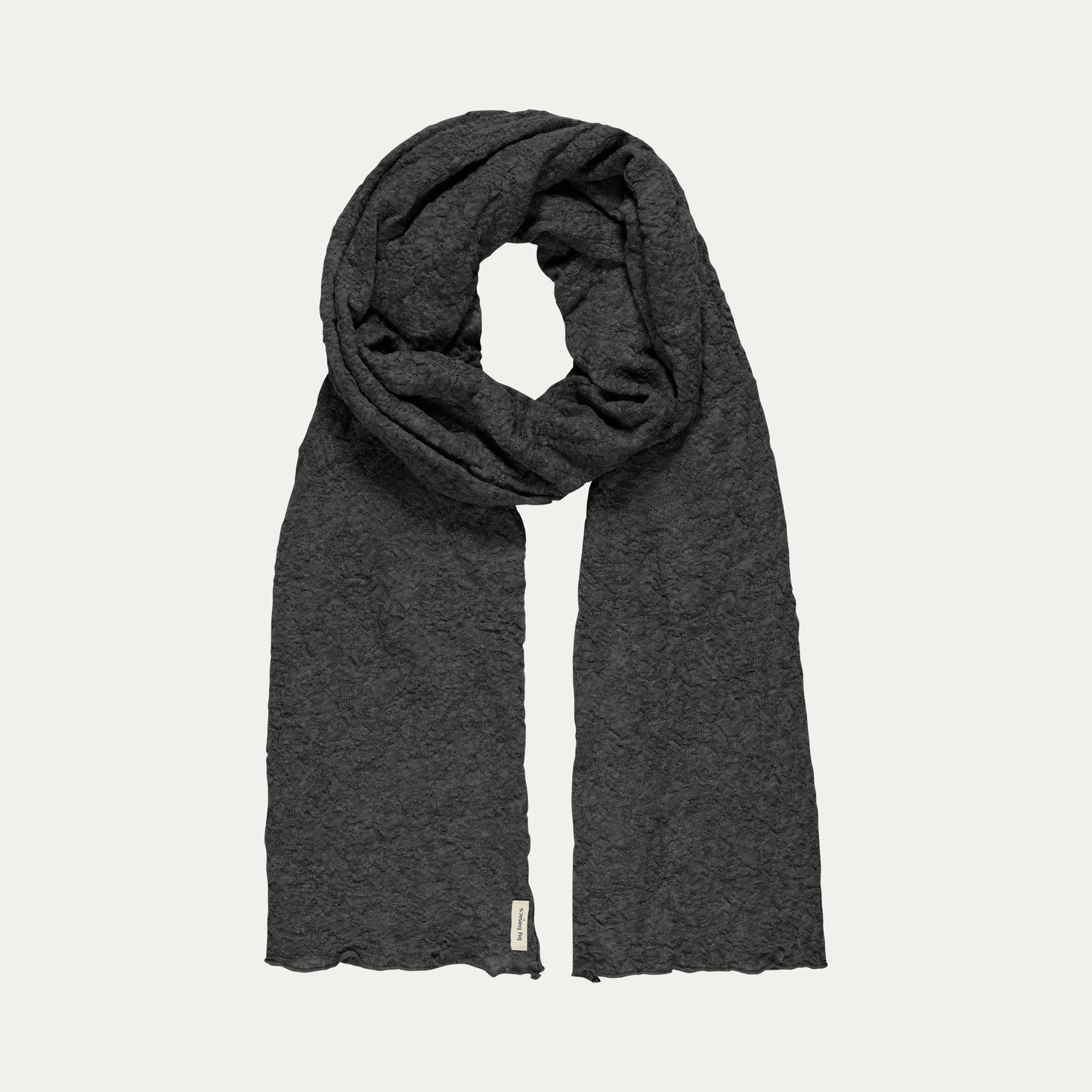 Lång ullsjal - by basics merino bubble wool