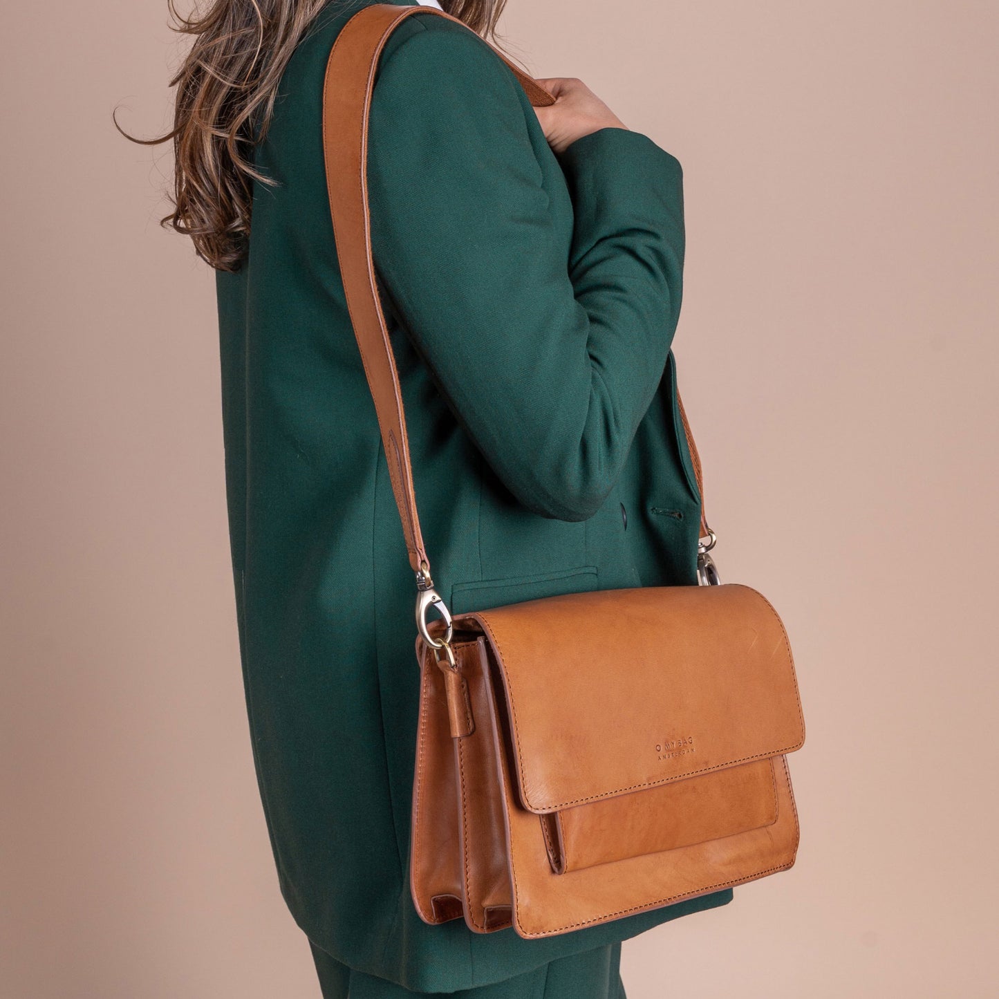 O My Bag HARPER handväska i läder - Cognac