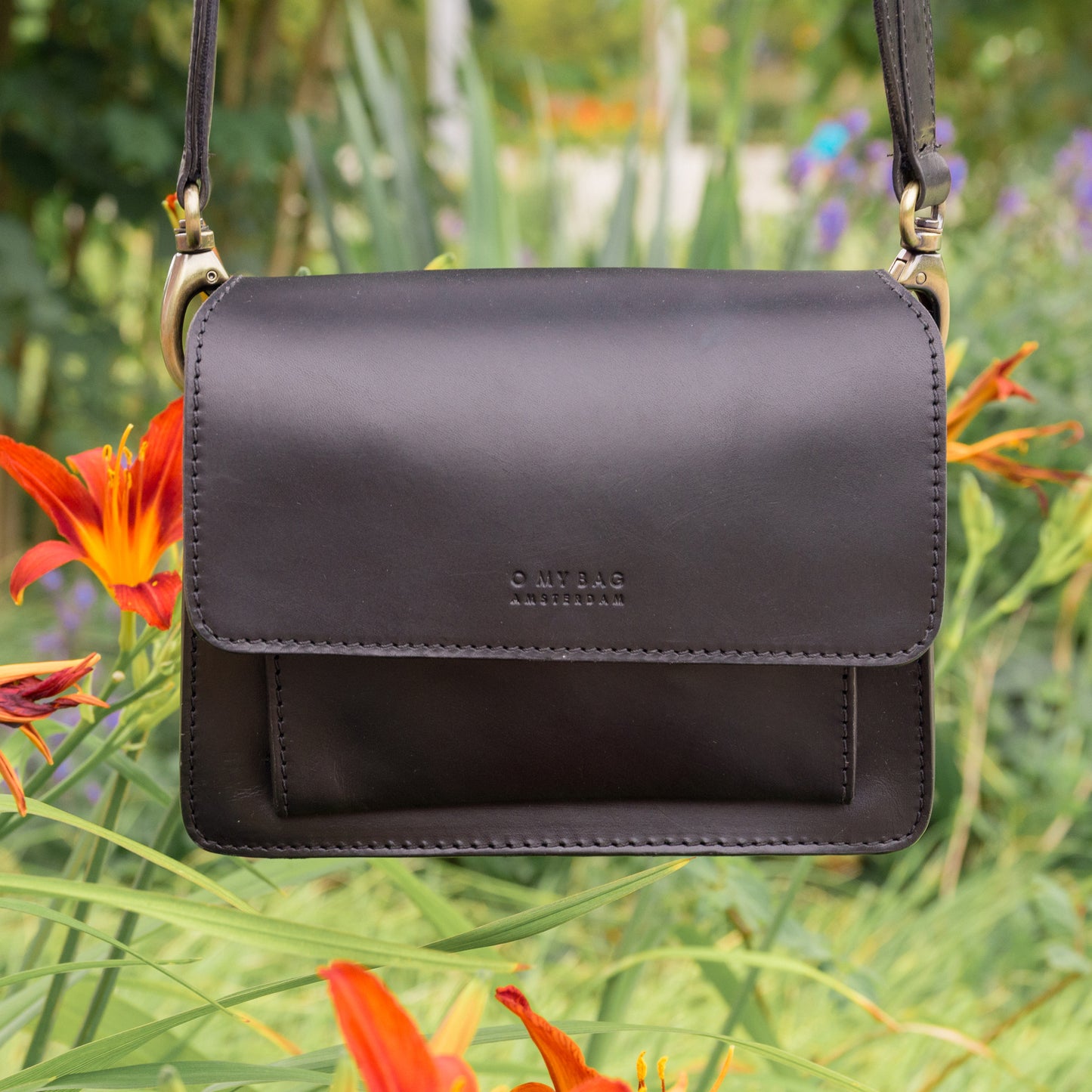 O My Bag HARPER MINI handväska i läder - Black