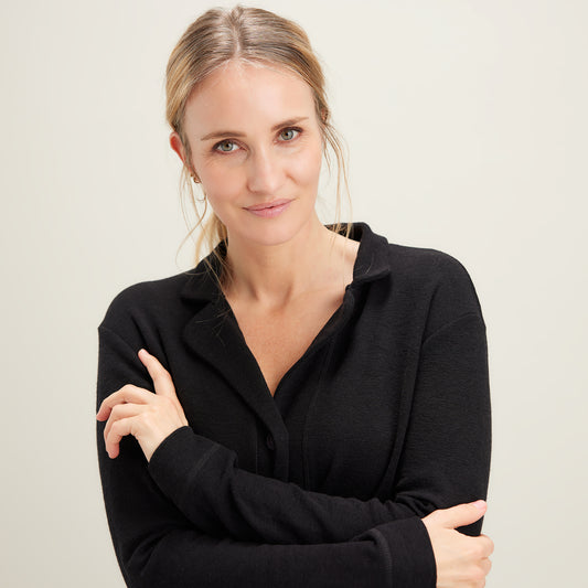 by basics kavajkofta i merinoull - Black