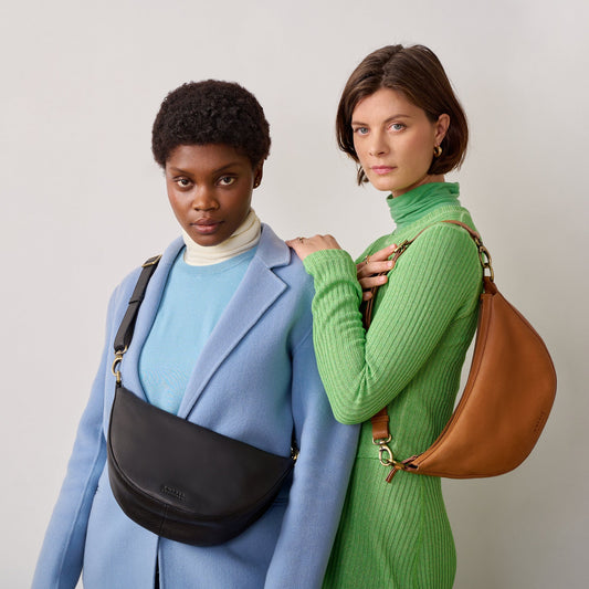 O My Bag LEO handväska i mjukt läder - Black