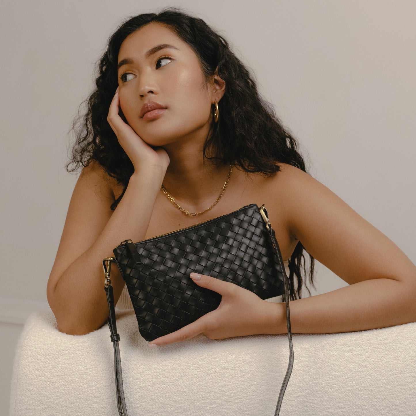 O My Bag LEXI handväska i äkta läder - Black
