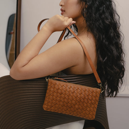 O My Bag LEXI handväska i äkta läder - Cognac