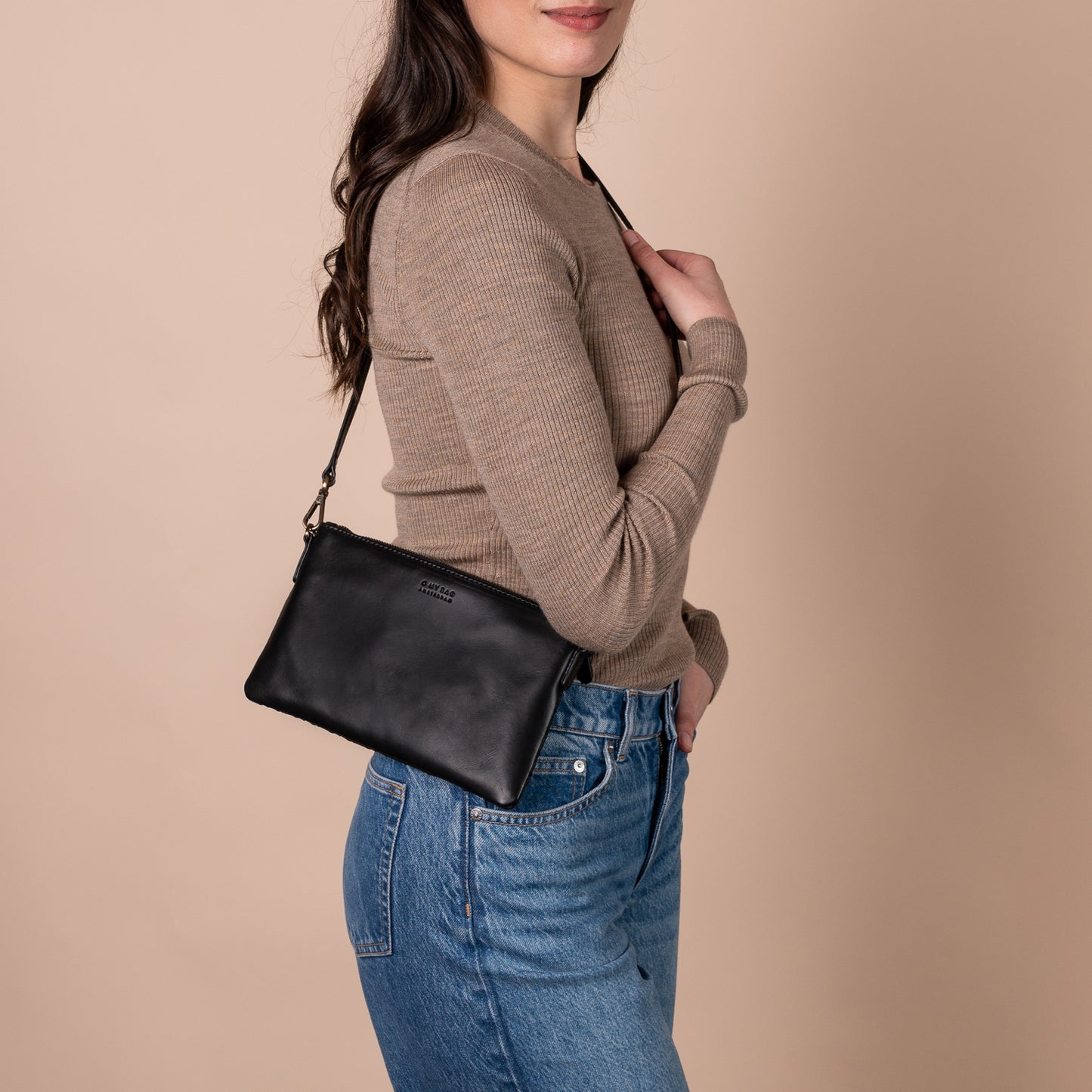 O My Bag LEXI handväska i äkta läder - Black