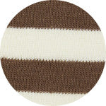 Randig långärmad t-shirt med ledig passform - Chestnut/offwhite