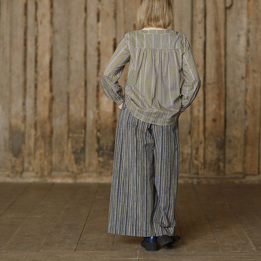 McVERDI vida byxor BETTINA - Blue Stripe