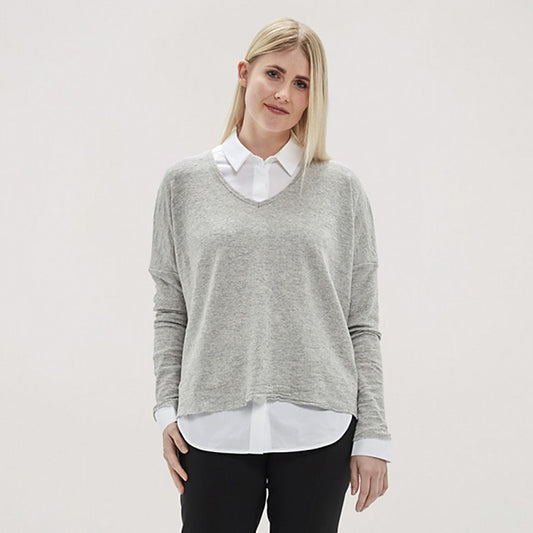 4027 Tröja - Oversize med djup V-ringning