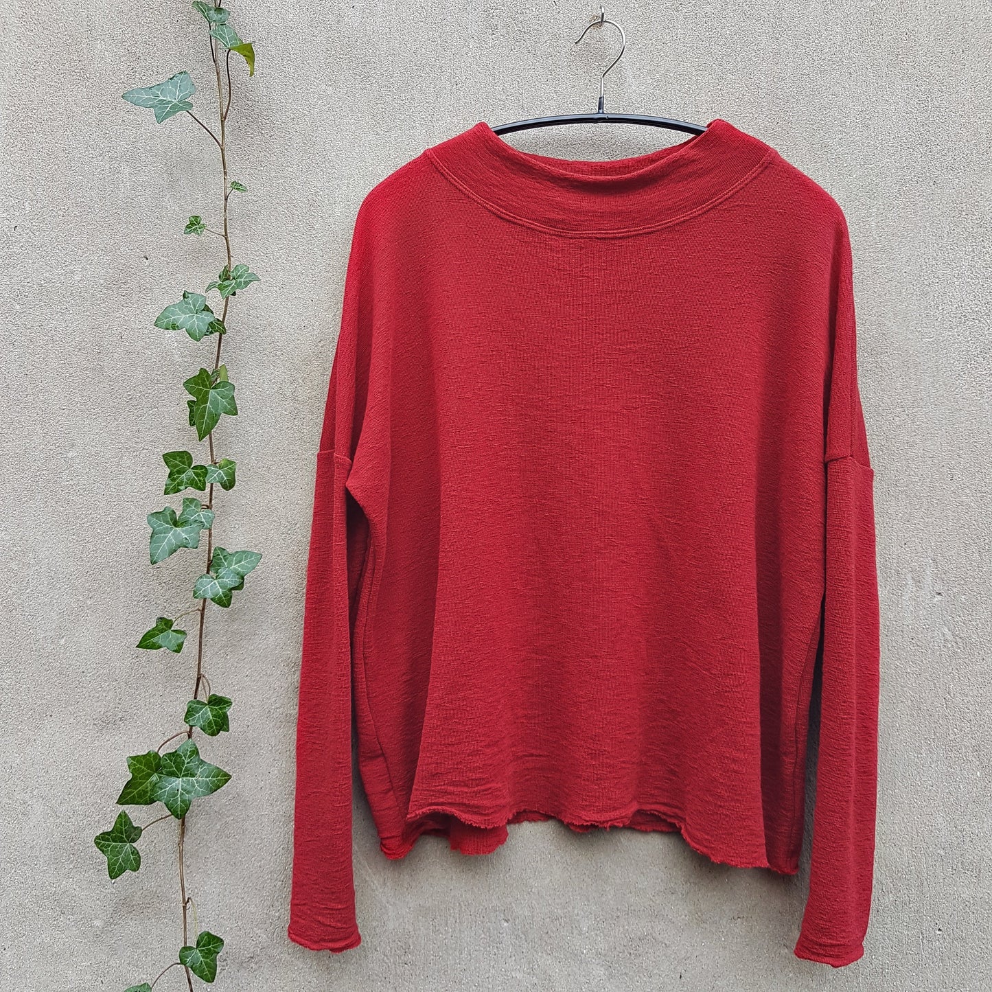 4025 Tröja - Oversize med bred halsmudd