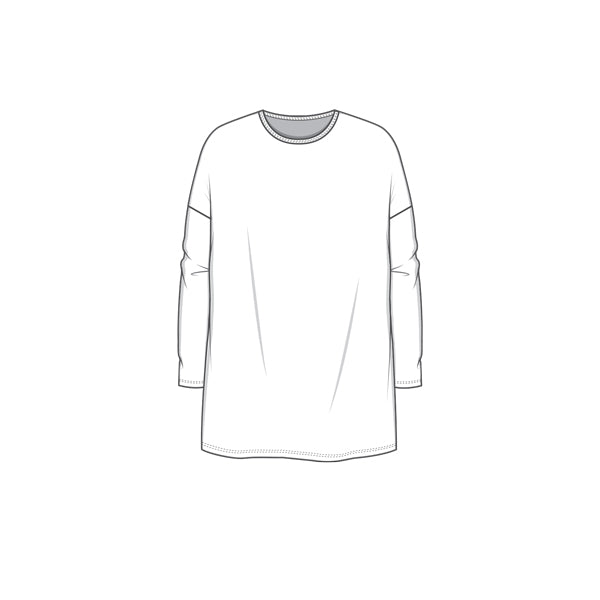 6610 Tunika - Oversize med lång ärm