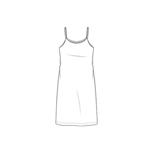 Klänning med tunna spagettiband - Black