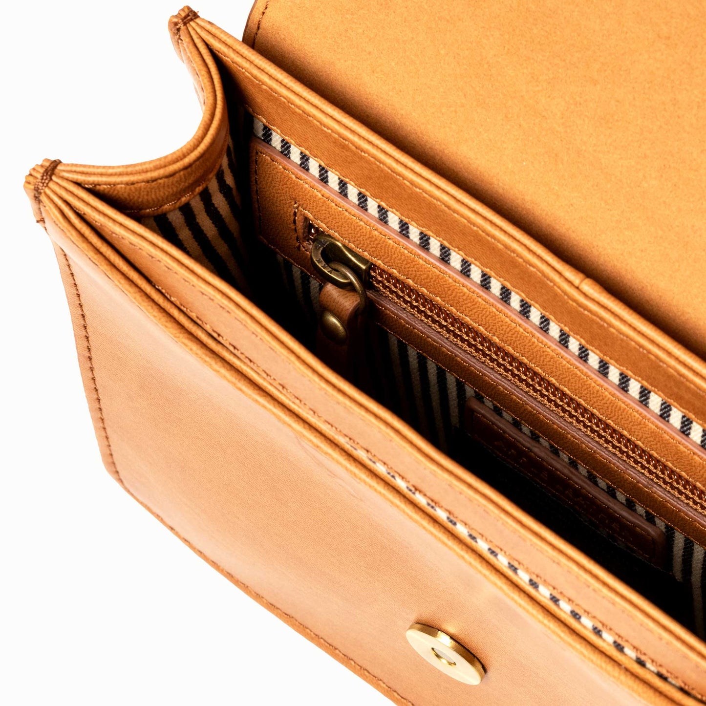 AUDREY Mini COGNAC - handväska i äppelläder