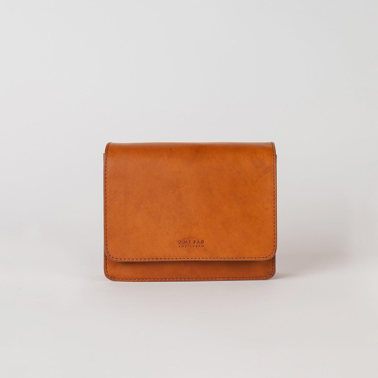 AUDREY Mini COGNAC - handväska i äkta läder