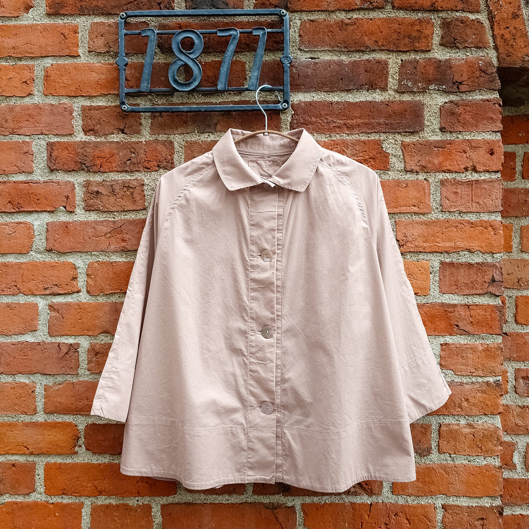 OWN poplinblus/jacka med stora pärlemorknappar - Blush