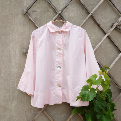 OWN poplinblus/jacka med stora pärlemorknappar - Light Pink