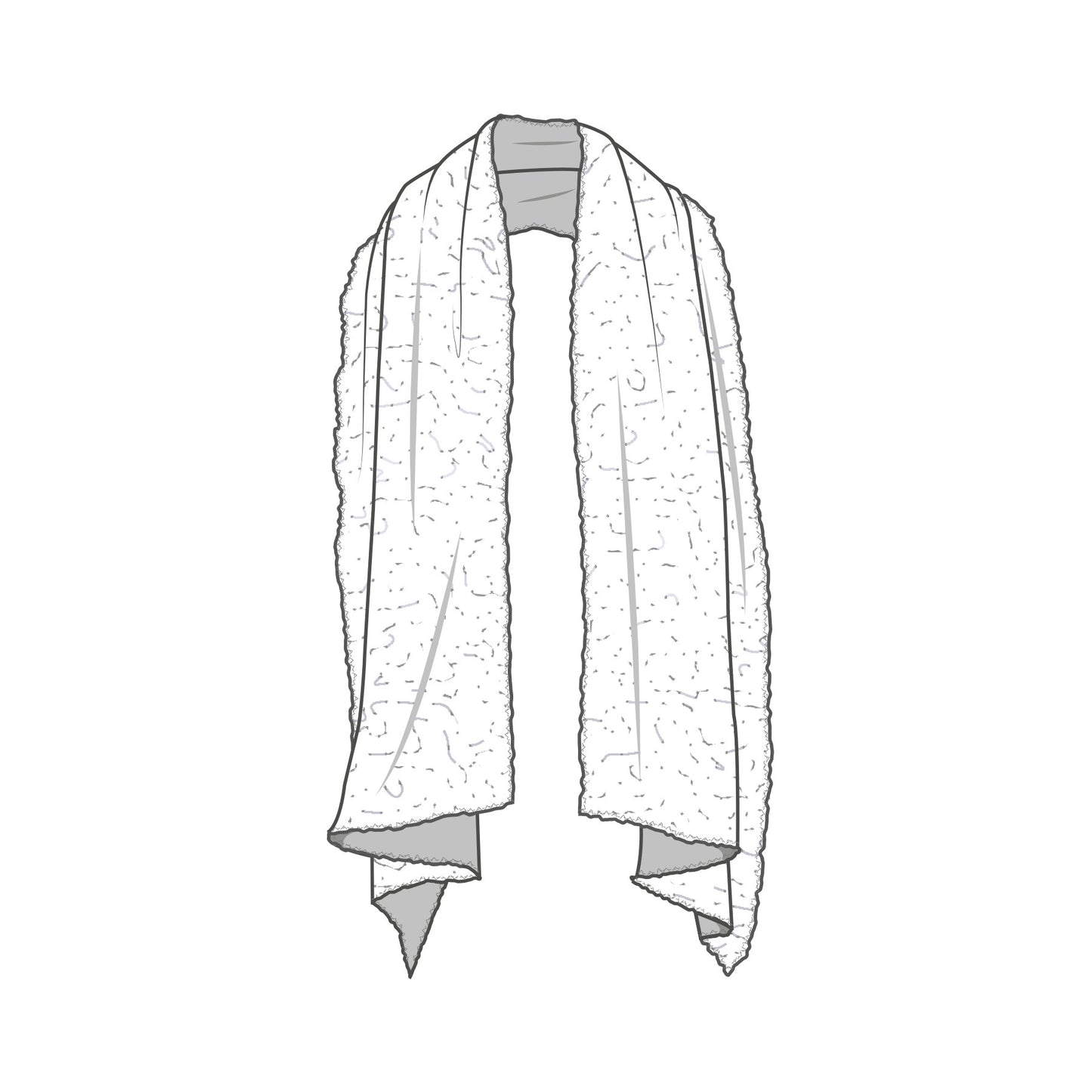 Halsduk 1503 - merino bubble wool