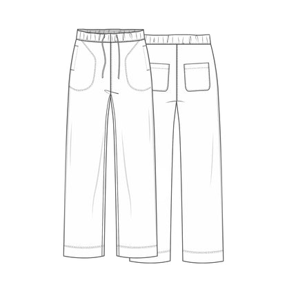 by basics hellånga ullbyxor med fickor - Rosewood