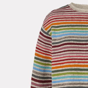 Randig stickad ylletröja - Rainbow Stripes
