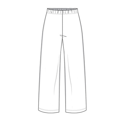 Långa vida byxor i bambu - Black