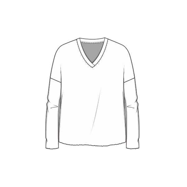 4047 Tröja - lös passform och v-ringning