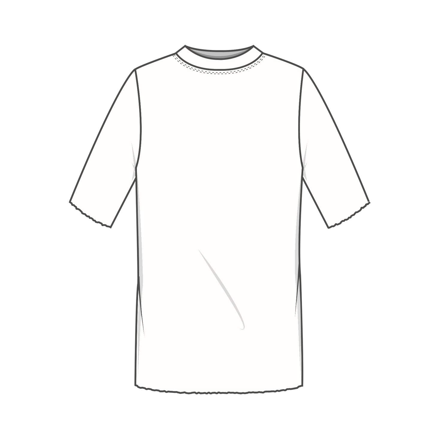 4056 Tröja - Figurnära med hög hals och kort ärm