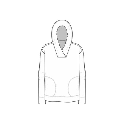 by basics huvtröja med fickor i merinoull - Rosewood