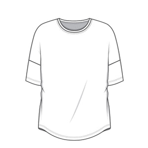 Löst sittande t-shirt i 100% bomull - White