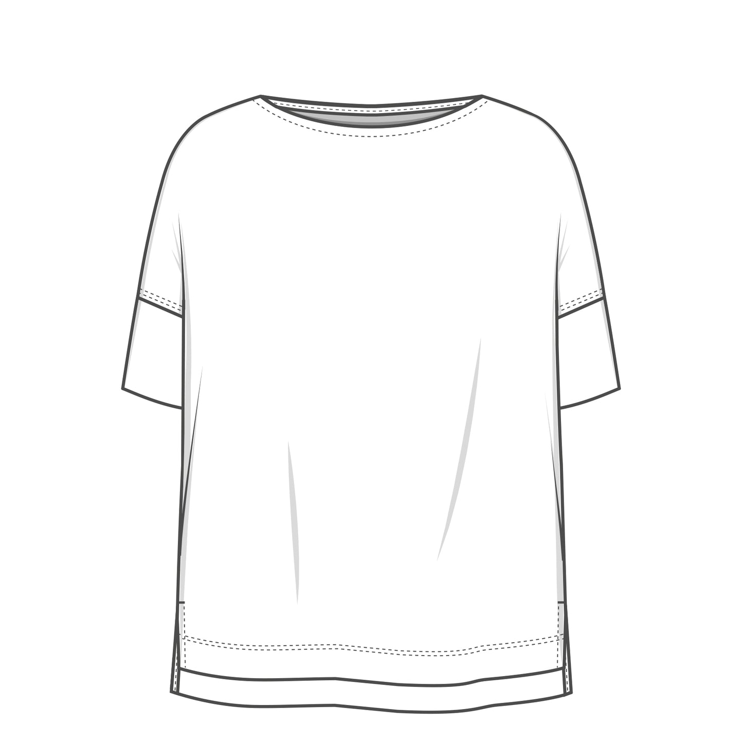 4309 - Oversize tröja med båtringning