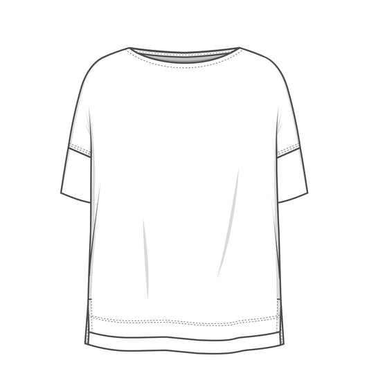 4309 - Oversize tröja med båtringning